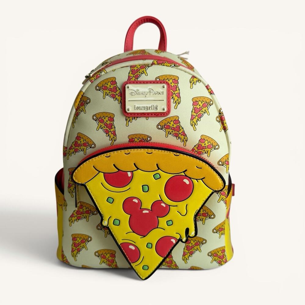 NWT DISNEY Parks Loungefly Mickey Ear Pizza Mini Backpack Purse Eats Pizza Slice